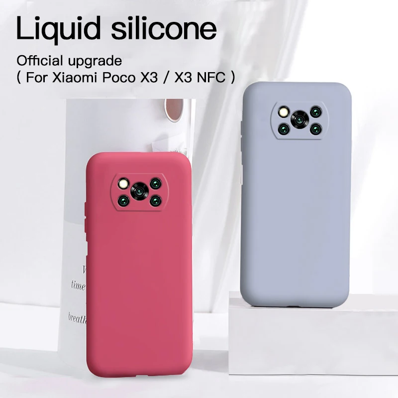 Original Liquid Silicone Phone Case For Xiaomi Redmi Series Soft Thin Cover funda - Image 2