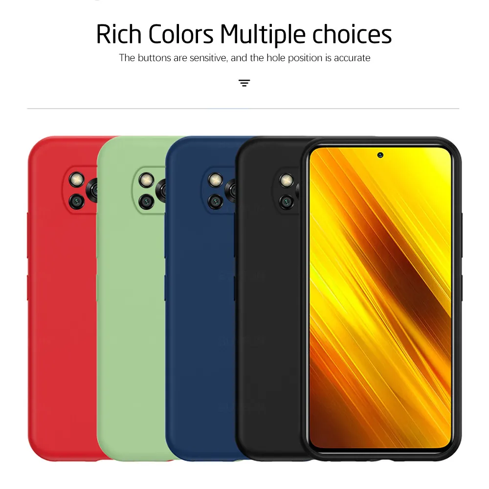 Original Liquid Silicone Phone Case For Xiaomi Redmi Series Soft Thin Cover funda - Image 5